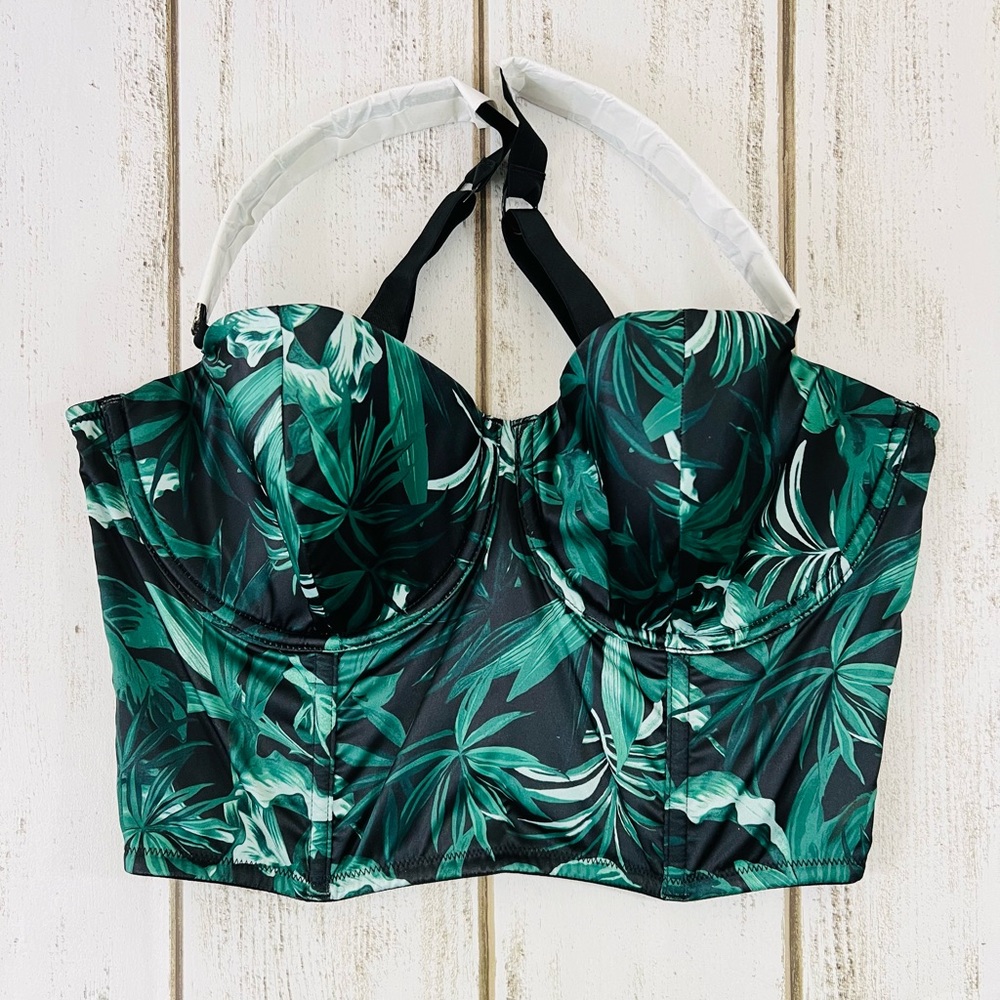 36D Victoria’s Secret Very Sexy Shine Strap Tropical Bustier Corset Bra Top - Picture 5 of 12